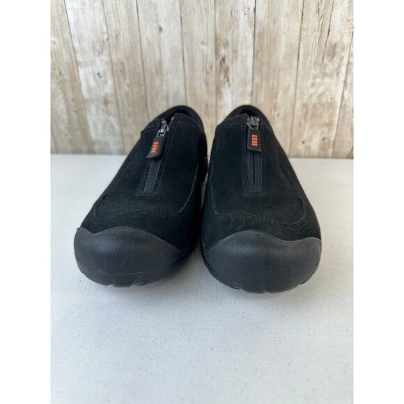 Lands' End Hiking Sneaker Womens Sz 4M‎ Black Suede Zip Up All-weather 322424 - Picture 4 of 9